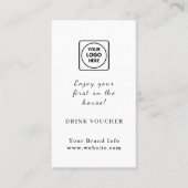 Custom Logo | Corporate Event Drink Voucher Design 名刺 (正面)