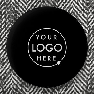 Custom Logo Corporate Modern Minimalist Black 缶バッジ