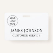 Custom Logo Customer Service Employee Name バッジ (正面)
