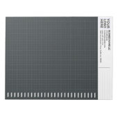 Custom Logo, Dark Engineering Graph Paper Grid Pad ノートパッド (正面)