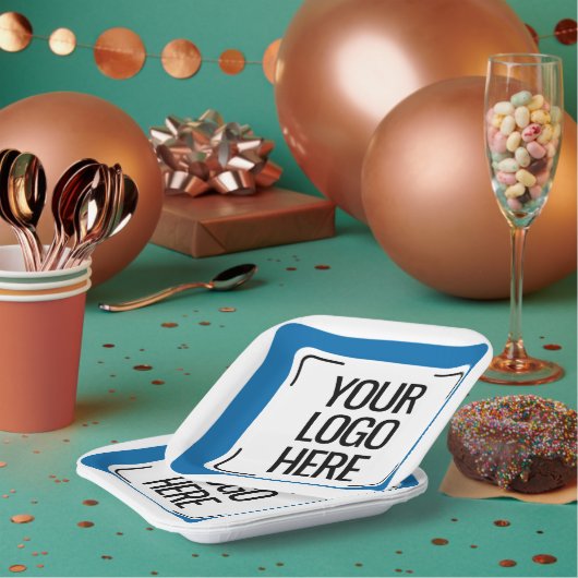 Custom Logo Design, Company Logo, Team Logo, Perso ペーパープレート (複数)