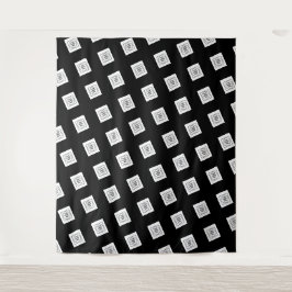Custom Logo Design Photo Diagonal Display タペストリー