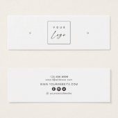 Custom Logo • Earring Hoops Studs Display Card (正面&裏面)