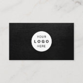 Custom logo elegant luxury black leather  名刺 (正面)