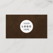 Custom logo elegant luxury brown leather 名刺 (正面)