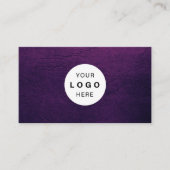 Custom logo elegant luxury purple leather 名刺 (正面)