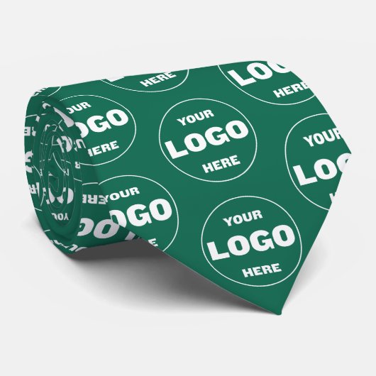 Custom Logo Emerald Green - Professional Branded  ネクタイ (ロール)