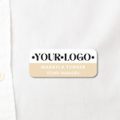 Custom Logo Employee Beige 名札