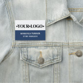 Custom Logo Employee Blue 名札 (インサイチュ)