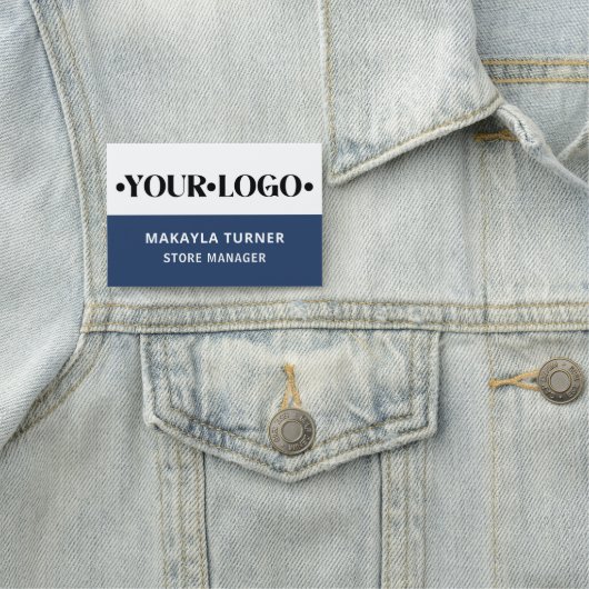 Custom Logo Employee Blue 名札 (インサイチュ)