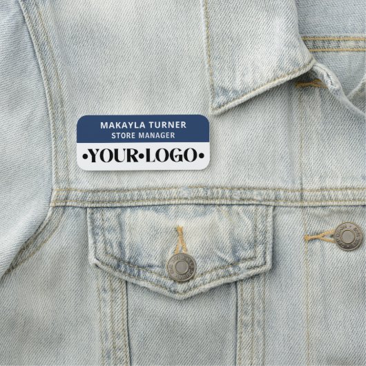 Custom Logo Employee Blue 名札 (インサイチュ)