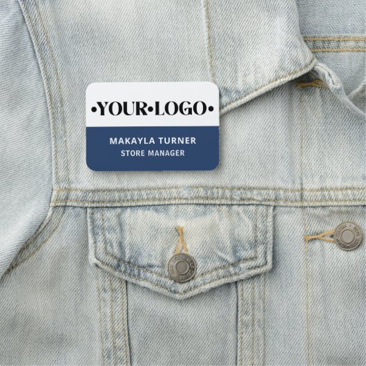 Custom Logo Employee Blue 名札 (インサイチュ)