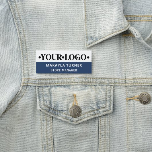 Custom Logo Employee Blue 名札 (インサイチュ)