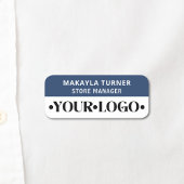 Custom Logo Employee Blue 名札