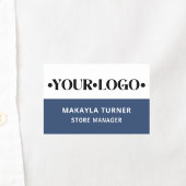 Custom Logo Employee Blue 名札