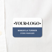 Custom Logo Employee Blue 名札