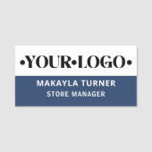 Custom Logo Employee Blue 名札 (正面)