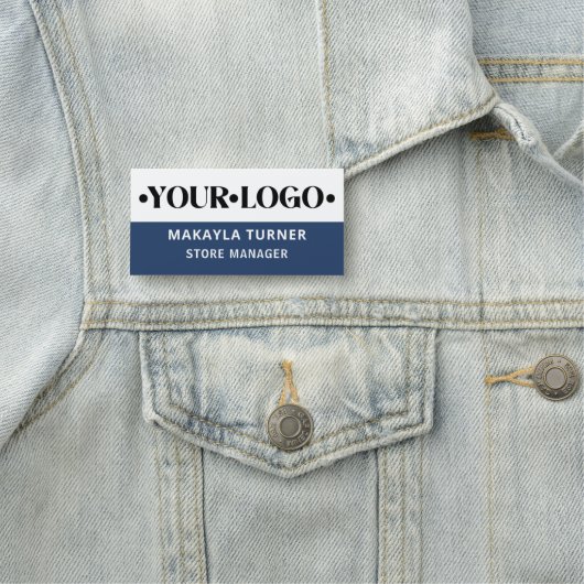 Custom Logo Employee Blue 名札 (インサイチュ)