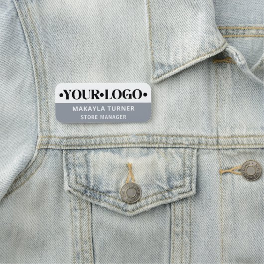 Custom Logo Employee Gray 名札 (インサイチュ)