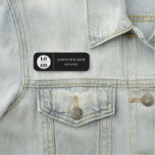 Custom Logo Employee Luxury Black 名札 (インサイチュ)