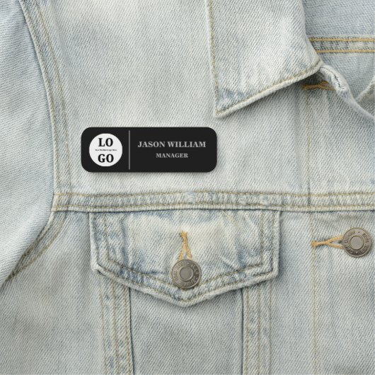 Custom Logo Employee Luxury Black 名札 (インサイチュ)