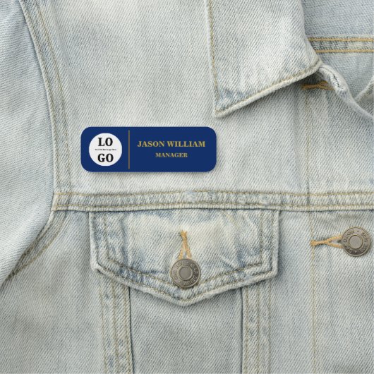 Custom Logo Employee Luxury Blue 名札 (インサイチュ)