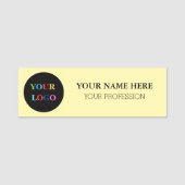 Custom Logo Employee magnetic and safety pin 名札 (正面)