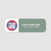 Custom Logo Employee magnetic or safety pin 名札 (正面)