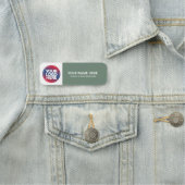 Custom Logo Employee magnetic or safety pin 名札 (インサイチュ)