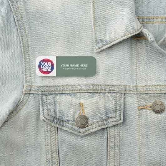 Custom Logo Employee magnetic or safety pin 名札 (インサイチュ)