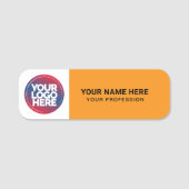 Custom Logo Employee magnetic or safety pin 名札 (正面)