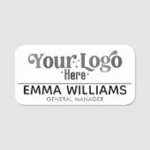 Custom Logo Employee Magnetic Or Safety Pin 名札 (正面)