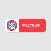 Custom Logo Employee magnetic or safety pin 名札 (正面)