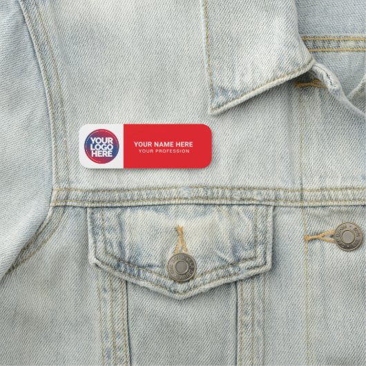 Custom Logo Employee magnetic or safety pin 名札 (インサイチュ)