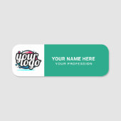 Custom Logo Employee magnetic or safety pin 名札 (正面)