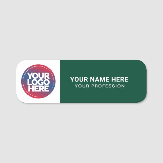 Custom Logo Employee magnetic or safety pin 名札 (正面)