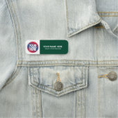 Custom Logo Employee magnetic or safety pin 名札 (インサイチュ)