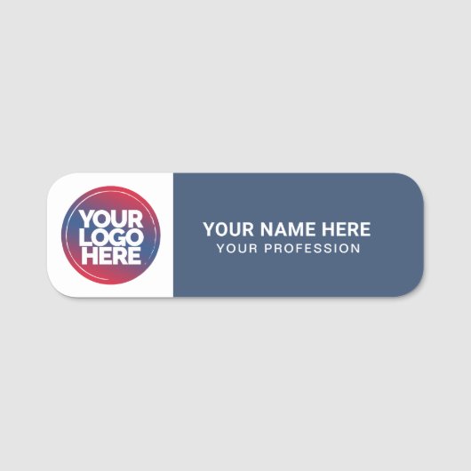 Custom Logo Employee magnetic or safety pin 名札 (正面)