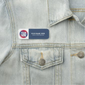 Custom Logo Employee magnetic or safety pin 名札 (インサイチュ)