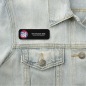 Custom Logo Employee magnetic or safety pin 名札 (インサイチュ)