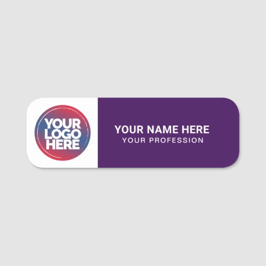 Custom Logo Employee magnetic or safety pin 名札 (正面)