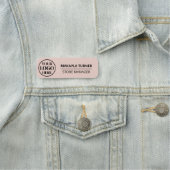 Custom Logo Employee Magnetic Or Safety Pin Pink 名札 (インサイチュ)