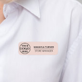 Custom Logo Employee Magnetic Or Safety Pin Pink 名札