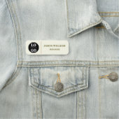 Custom Logo Employee Minimalist Ivory 名札 (インサイチュ)