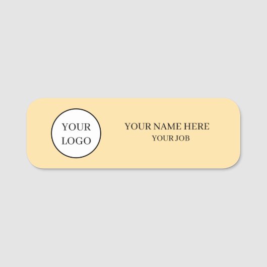 Custom Logo Employee Name Tag Badge 名札 (正面)