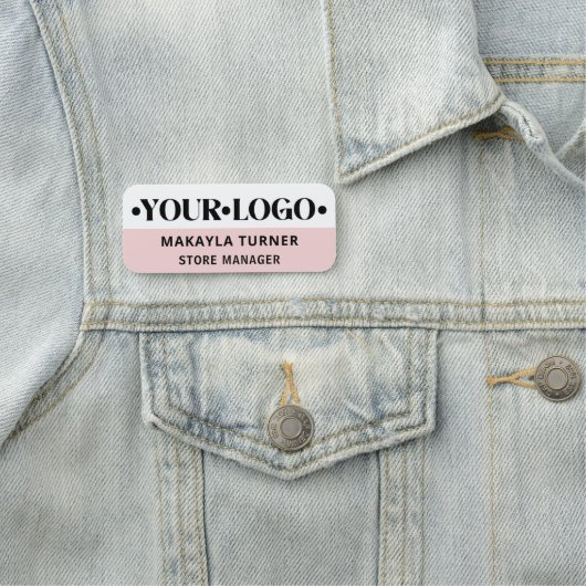 Custom Logo Employee Pink 名札 (インサイチュ)