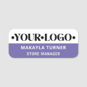 Custom Logo Employee Purple 名札 (正面)