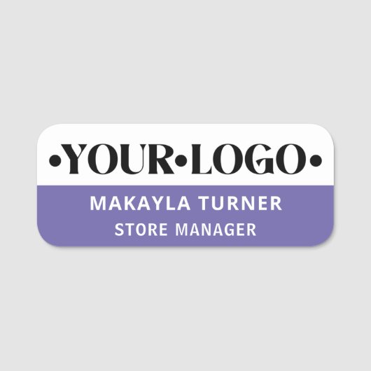 Custom Logo Employee Purple 名札 (正面)