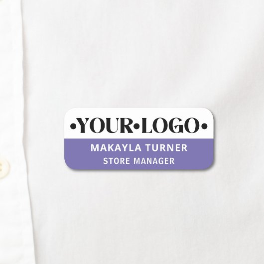 Custom Logo Employee Purple 名札