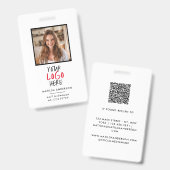 Custom Logo Employee QR Code Personalized Business バッジ (表裏)